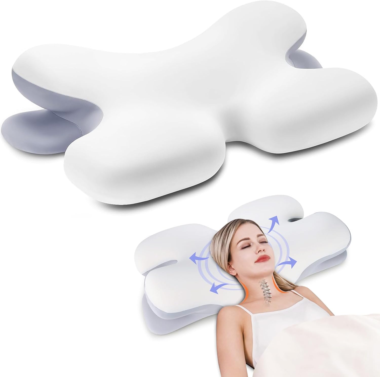 Ergonomic fashion pillow for neck