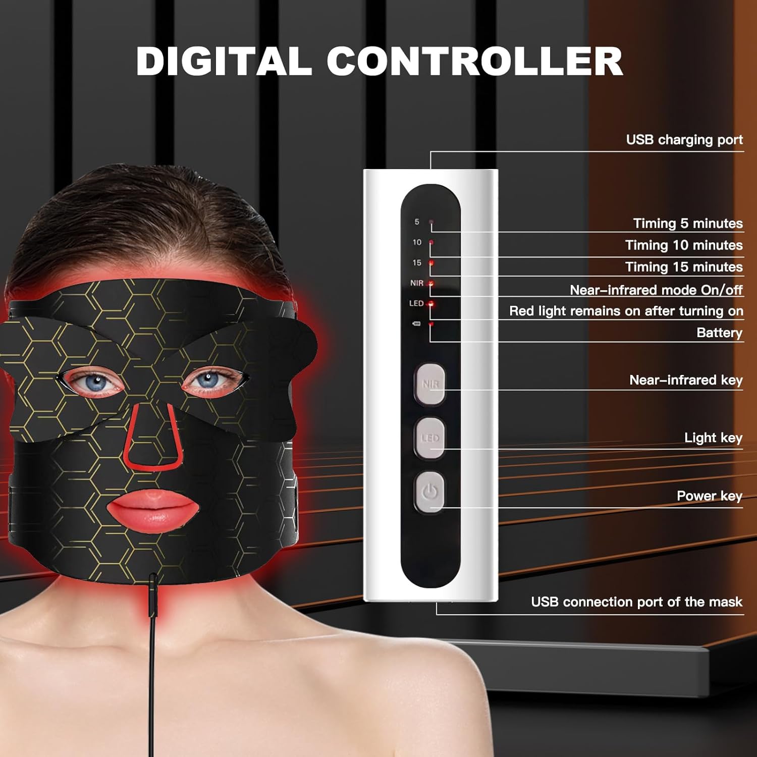 Premium LED Light Therapy Face Mask