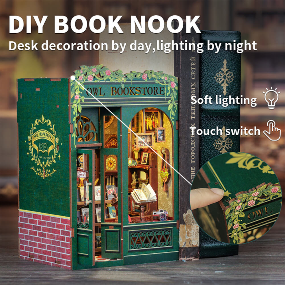 Owl Bookstore - DIY Book Nook Kit