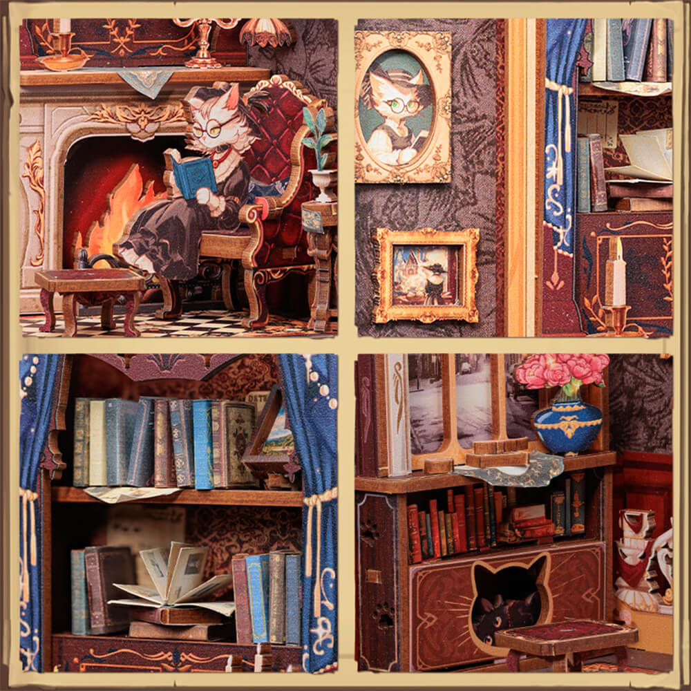 Count Cat's Study - DIY Book Nook Kit