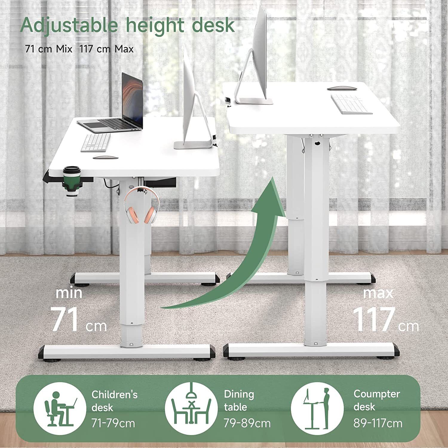 Ergonomist Standing Electric Height Adjustable Computer Desk *NEW*